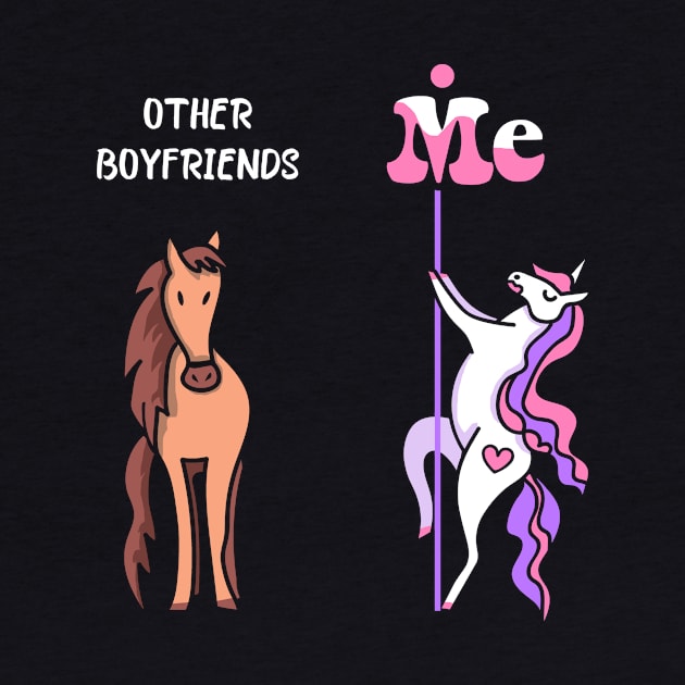 Other boyfriends Me Tee Unicorn Boyfriend Funny Gift Idea Boyfriend Tshirt Funny Boyfriend Gift Other boyfriends You Unicorn by NickDezArts